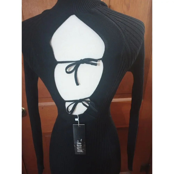 Asilio The Fortress Dress New Cutout Long Sleeve High Neck Sheath Sz 4 Revolve - Picture 6 of 8